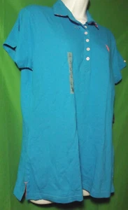 NEW U.S. POLO ASSN. 2135898N NEBL WOMEN'S COTTON SHORT SLEEVE POLO SHIRT L - Picture 1 of 1