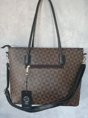 Damen Tasche Umhängetasche Schultertasche Tasche Handtasche Schwarz Braun - Bild 1 von 4