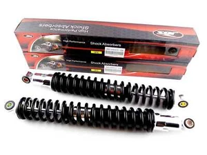 HONDA XL250 400mm BLACK/CHROME JBS REAR SHOCK ABSORBERS EYE TO EYE - Picture 1 of 4