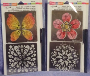 Stampendous Stencil Duo with Pen & Cards: Butterfly: comb ship - Picture 1 of 4