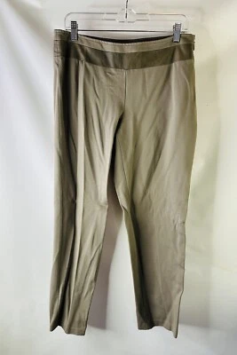Danier Italian Leather Womens 10 Mid Rise Ankle Pants Brown - Image 1 of 4