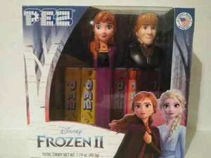 NUEVO RARO DISNEY FROZEN 2, DISPENSADOR DE PEZ PAQUETE DE 2 SELLADO DE FÁBRICA ANNA KRISTOFF NUEVO EN CAJA - Imagen 1 de 2