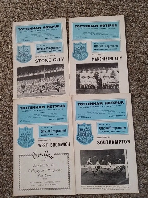 4x Spurs Home Programmes 66/67 - Image 1 of 1