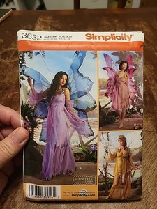 Simplicity Misses Fairy Faeries Costume Pattern 3632 Size 14-20 From 2007 - Picture 1 of 5