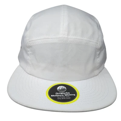 Athletic Works Slideback 5 Panel Cap White One Size Adjustable Breathable Blank - Image 1 of 4