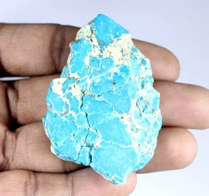 Natürlicher Blue Ridge Türkis 118,40 Karat zertifizierte Platte grober Edelstein T18440 - Bild 1 von 10