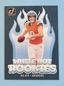 2024 Donruss Bo Nix White Hot Rookies Denver Broncos #WH9 RC - Picture 1 of 2