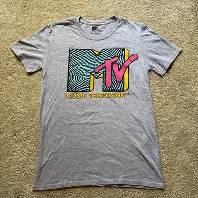 Camiseta gráfica MTV Music Television unisex talla pequeña logotipo S Foto 1 de 4