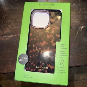 Kate Spade Hardshell Magsafe Case iPhone 15 Pro (6.1" Large Cam) - Tortoise - Zdjęcie 1 z 3