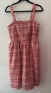 Torrid Alma rot Gingham kariert gesmoktes Röhrentaschen Minikleid Damengröße 0 - Bild 1 von 14