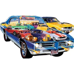 Masterpieces Shaped Puzzle;  Road Trippin' by Bruce Kaiser;  1000 pieces - Picture 1 of 3