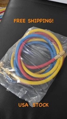 Paquete de 3 válvulas de bola compactas Yellow Jacket 29985 60" Plus II manguera de 1/4" Foto 1 de 2