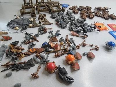 Mega Bloks Lot of Figures Knights Ogres Horses Catapults Banners Equipment - Image 1 of 4