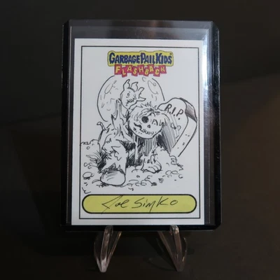 2010 TOPPS GARBAGE PAIL KIDS FB1 DEAD TED SKETCH CARD BY Joe Simko CS - Image 1 of 4