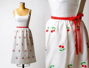 Vestido de verano sin mangas con estampado de novedad Lanz Cherry años 60 - Imagen 1 de 7