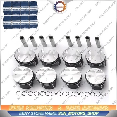 MAHLE 8x Pistons & Rings Set Φ93+0.5mm for BMW 550i 650i 750i X5 N62B48 4.8L - Image 1 of 4