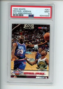 1993-94 NBA Hoops Michael Jordan #257 5th Anniversary All-Star Weekend PSA 9 - Picture 1 of 2