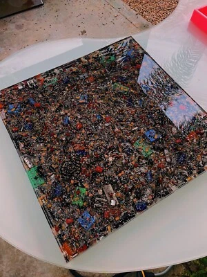 Componentes únicos raros de microchip arte resina raro único aeroespacial Foto 1 de 4