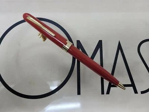 Omas  Jerusalem 3000 Red  & Gold Trim Ballpoint Pen  Ogiva Lady Size  In Box * - Picture 1 of 6