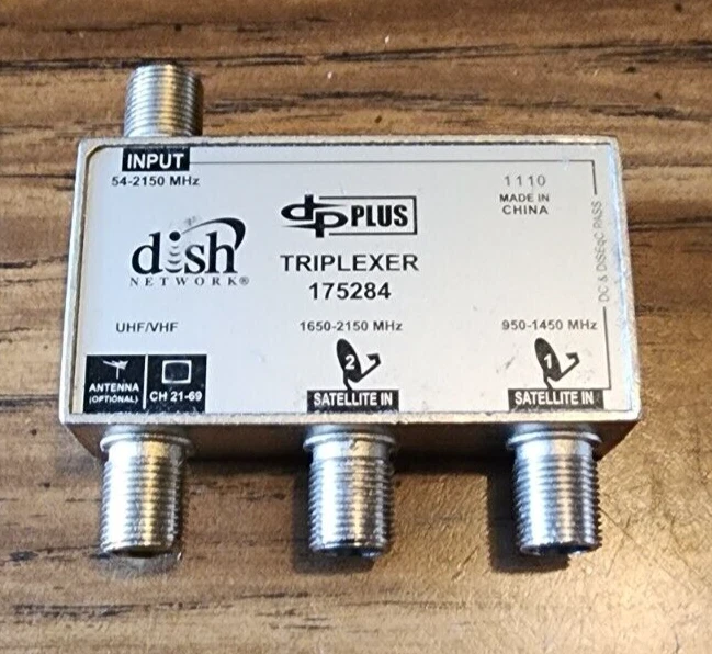 ORIGINAL DISH NETWORK DP Plus VIP 2-Tuner Triplexer 175284 w UHF/VHF Square Body - Image 1 of 1