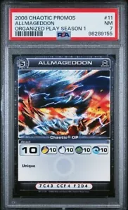 PSA 7 Allmageddon Juego Organizado Súper Raro Promo Caótico 2008 - Imagen 1 de 2