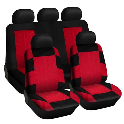 5 Seats Car Seat Covers Full Set Front Rear Protector UNiversal Truck SUV Van US - Image 1 of 4