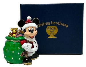 Disney Parks Arribas Brüder Santa Mickey Mouse Schmuck Schmuckkästchen Weihnachten - Bild 1 von 5