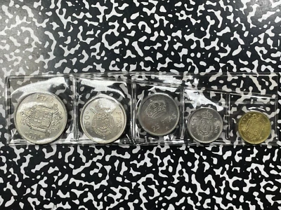 1975 (1976) Spain 5x Coin Mint Set Lot#B2176 In Plastic - Image 1 of 3