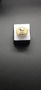 Mens Patriotic Phoenix 14ct Gold Over .925 Sterling Silver Ring BRAND NEW - Picture 1 of 3