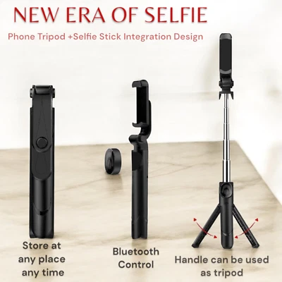 Flexible Mobile Holder Stand Selfie Stick Bluetooth Remote Iphone Samsung Tripod - image 1 of 4