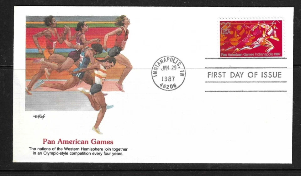 US SC # 2247 Pan American Games FDC . Fleetwood Cachet - Image 1 of 1