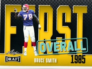 #5 BRUCE SMITH 2023 Leaf Draft Football GOLD FIRST OVERALL BILLS