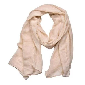Women's Cotton Scarves Lady Light Soft Fashion Solid Scarf Wrap One Size Beige - Bild 1 von 7