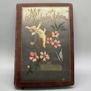 1893 Vintage Antique Old German Book, Pretty Fabric Hardcover - Picture 1 of 8
