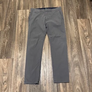 J. Pantalones Crew Tech para hombre 34x32 gris 484 ajustados elásticos rendimiento preppy - Imagen 1 de 9