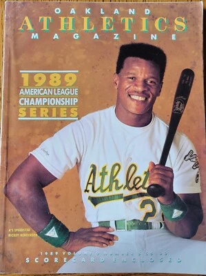 Rickey Henderson, Oakland Athletics Magazine 1989 American League Championship - Image 1 of 2