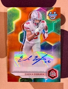 Emeka Egbuka Error 2023 Bowman Autograph Orange /25 (Quarterback Error, SSP) - Picture 1 of 2