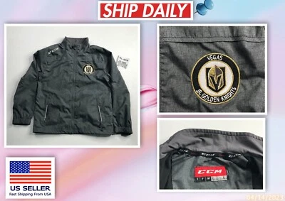Chaqueta cortavientos con licencia oficial CCM Las Vegas Golden Knights Jr niño joven S Foto 1 de 4