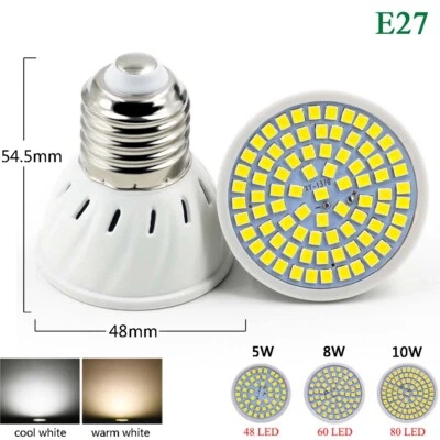 LED Bulb Chip E27 E14 MR16 Gu10 5W 8W 10W COB Light AC 220V Cup Floodlight Lamp - Image 1 of 4