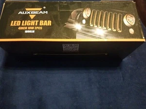 Auxbeam LED Light Bar 4 inch LED Pods 18W Driving Light 2Pcs 3W Spot Beam - Picture 1 of 5