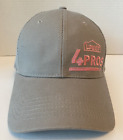 Lowe's 4+Pros Grey Mesh Back Snapback Hat Pink Embroidered Logo