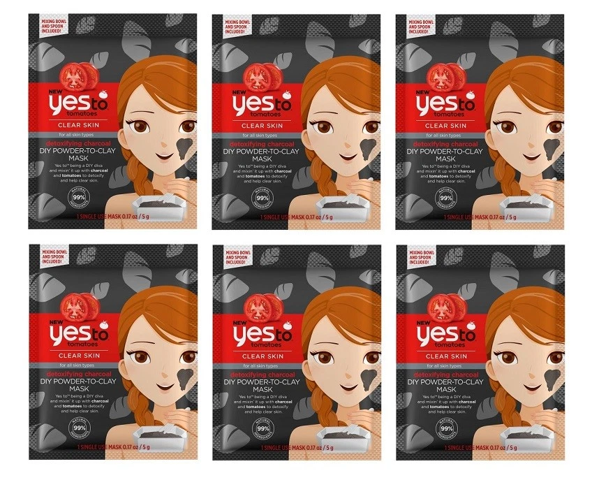 Yes To Tomatoes Detoxifying Charcoal DIY Powder to Clay Mask 1 Ct (6 Pack) - Image 1 of 1