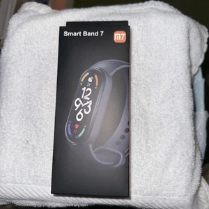NEW SMART BAND 7 Bracelet Black Blood Oxygen Fitness Traker Bluetooth - Picture 1 of 5