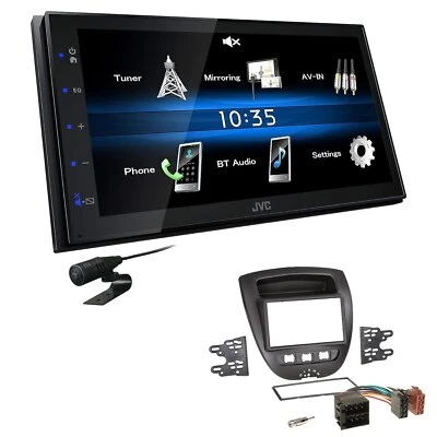 JVC Autoradio Touchscreen Bluetooth USB für Peugeot 107 2005-2014 in schwarz - Bild 1 von 4
