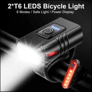 Bicycle Light1000LM Bicycle Light Bike Flashlight Headlight LED USB Rechargeable - Picture 1 of 14