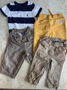 Bebé Niño Bebé Gap y Tommy Hilfiger 12-18 Meses Pantalones y Paquete de Una Pieza - Imagen 1 de 5