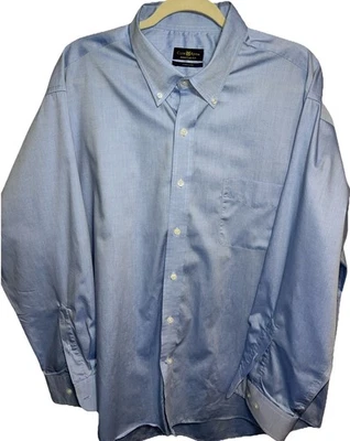 Club Room Dress Shirt Mens 18.5 34/35 Light Blue Regular Fit Long Sleeve - Image 1 of 4