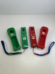 Nintendo Wii Mario and Luigi Wii Motion Plus Remote Controllers Tested Working - Picture 1 of 6