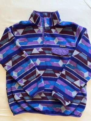 Lã Patagonia retrô Snap feminino tamanho. L - Imagem 1 de 4