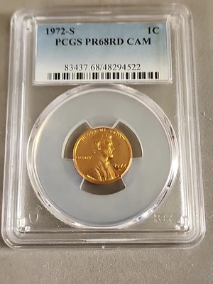 1972-S Lincoln Memorial Proof Cent - PCGS PR68RD CAM 83437.68/48294522 - Image 1 of 4